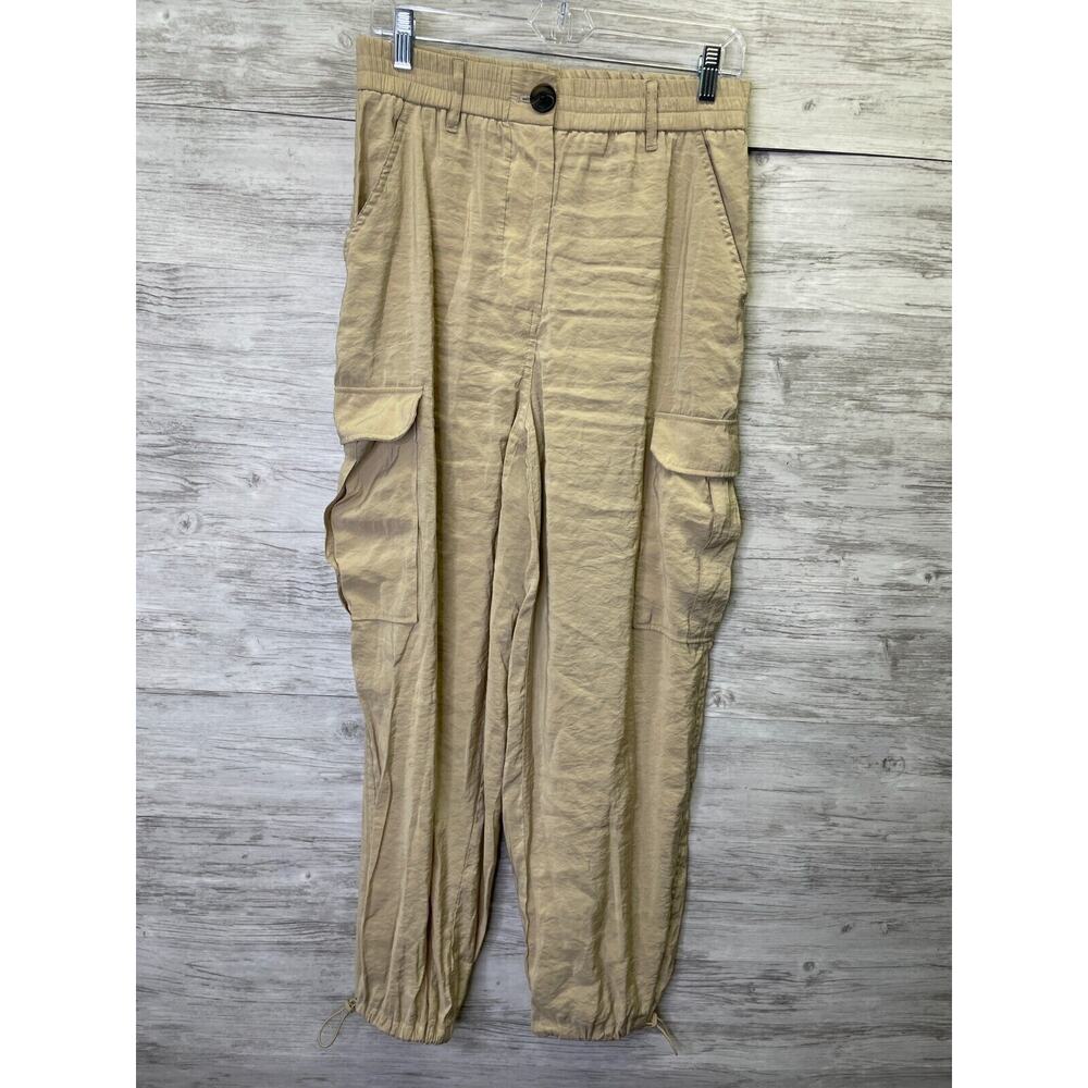 Joie Cargo Pants Mens Beige Elastic Waist Lightweight Jogger Tapered M